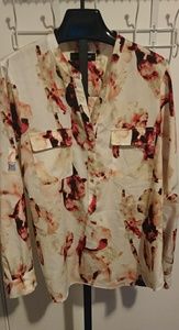 Gorgeous floral pale pink blouse